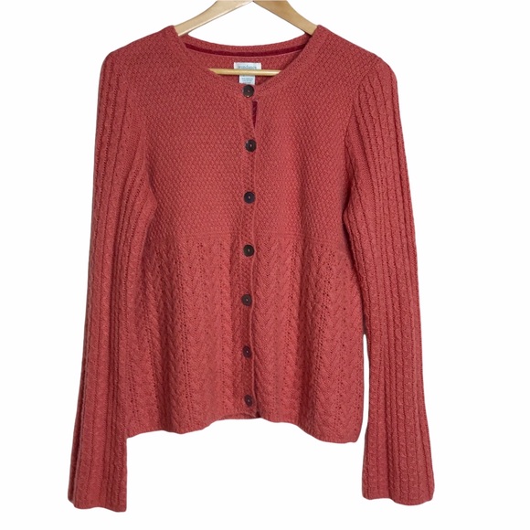 Sundance Sweaters - SUNDANCE Exquisite Mix Coral Cardigan